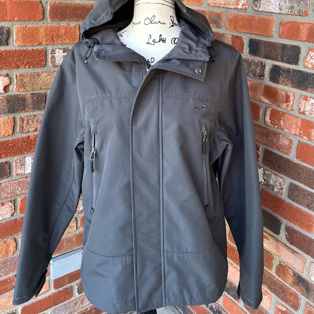 CHAMPION UNISEX HOODED GRAY JACKET SIZE MEDIUM  NEW